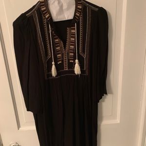 Isabel Marant Etoile Black Embroidered Mini Dress